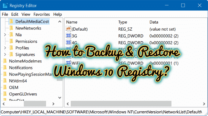 How To Backup Restore Windows 10 Registry AndowMac