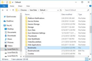Where are Chrome Bookmarks Stored in Windows 10 PC or Laptops 1