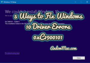 5 Ways to Fix Windows 10 Driver Errors 0xC1900101