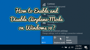 How to Enable and Disable Airplane-Mode on Windows 10?