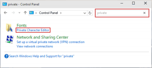 6 Different Ways to Access Private Character Editor in Windows 10? (5)